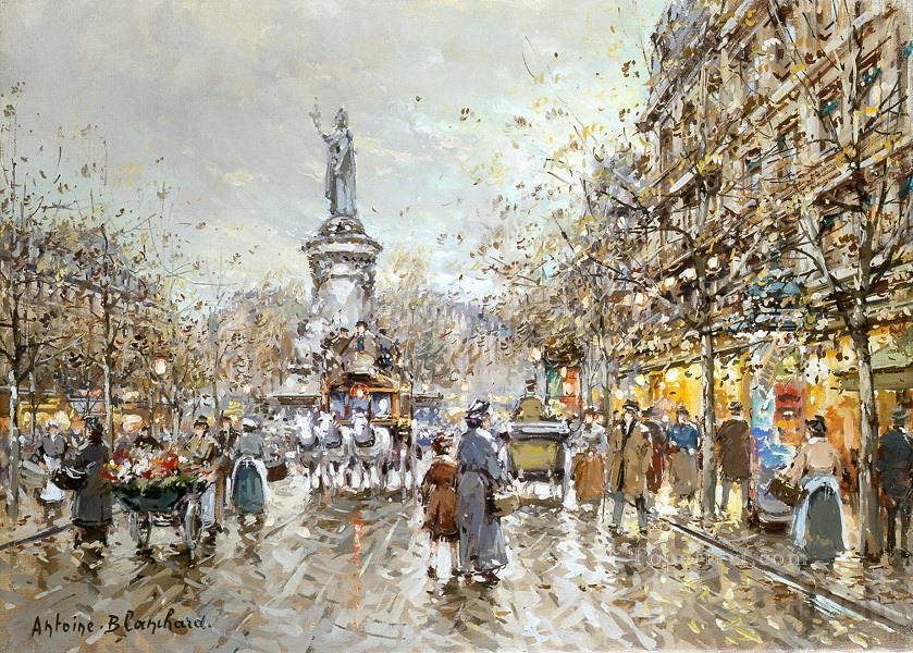 AB place de la republique 3 Parisian Oil Paintings
